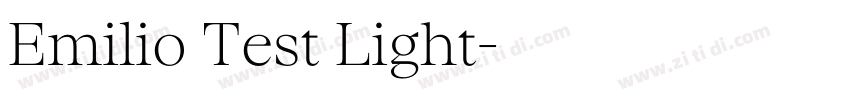 Emilio Test Light字体转换
